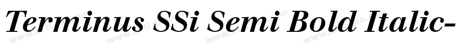 Terminus SSi Semi Bold Italic字体转换